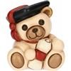 THUN, Bomboniera Teddy Laurea in Ceramica Decorata a Mano, Versione Piccola, 5.5 x 4.7 x 7.7 cm h