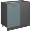Vicco mobile ad angolo cucina R-line, Grigio-blu/Antracite, 86 cm senza piano di lavoro