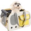 LPOTIUS Borsa per il trasporto per cani e gatti, pieghevole, fino a 8 kg, portatile, per cani di taglia media, gatto (giallo)