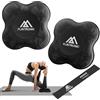 Flintronic Ginocchiere per Yoga, 2 Pezzi con Banda Elastica, Pad 20 * 20cm, Tappetino Antiscivolo per L'equilibrio, Cuscini per Le Ginocchia