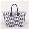 Mimi Mua BORSA SHOPPER GRANDE IN FANTASIA BIANCO/BLU