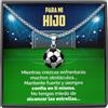 SOFIA FERRER Regalo per bambini 10 anni, ciondolo da calcio per bambini, regalo originale per bambini 8, 9, 10, 11, 12 anni, collana uomo in acciaio inox, cose da calcio per bambini, Natale, Mediano,