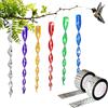 Suynauetev 6 PCS Dissuasori per Piccioni Colorato e Riflettente da 30 cm Repellente Uccelli a Spirale Dissuasore per Piccioni Anti Piccioni Scaccia Piccioni con 2 Rotoli Biadesivo Nastro Repellente Antiuccelli