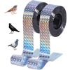 FainFun Nastro Olografico per Uccelli, FainFun 2 Rotoli 2.4CM * 80M Nastro Repellente Antiuccelli Riflettente, Nastro Riflettente per Piccioni, per Giardini, Frutteti, Nastro Deterrente (1, Argent)