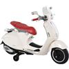 DecHome Moto Elettrica per Bambini 3+ Anni con Licenza Ufficiale Vespa 2 Rotelle Luci e Suoni colore Bianco - 362DHWT