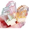 YILILK Ice Cream Lip Oil Idratante Rossetto Primer Idratante Lip Gloss Diluisce Strisce Labbra Pesca Sapore di Frutta Trasparente Lip Gloss Labbra Paffuto (3pcs)