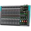 Depusheng PA12 Controller DJ Mixer Professionale a 12 Canali con 99 Effetti DSP Ingresso Bluetooth Lettore USB Alimentazione Phantom 48V
