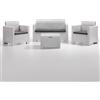 Bica Set divano salottino da giardino in polyrattan BIANCO