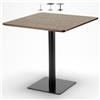 AHD AMAZING HOME DESIGN Tavolino quadrato 90x90cm con base centrale per bar bistrot Horeca Colore: Marrone - Nero