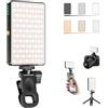 SEAEYES Telefono Luce Selfie, Luce per Foto Portatile Dimmerabile 2500-9000K CRI 95+ 3000mAh Batteria 120 LED con Treppiede e Clip, Lampada per Foto per Telefono/iPad/Laptop/Fotocamera