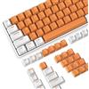LexonElec 104 Tasti PBT Keycaps, Double Shot Copritasti per Tastiera Meccanica, Profilo OEM Set di Tasti per Tastiera, per Gateron Kailh Cherry MX Tastiera Gaming (Arancione Bianco, Solo Copritasti)
