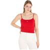 Tommy Hilfiger Tommy Jeans Top Donna Cropped, Rosso (Deep Crimson), XS