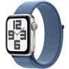 Apple Watch SE (2. Gen) GPS 40mm Alu Silber Sport Loop Armband Winterblau