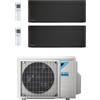 CLIMATIZZATORE CONDIZIONATORE DAIKIN BLUEVOLUTION DUAL SPLIT STYLISH FTXA25+FTXA35/2MXM50A-9 R32 - 9000+12000 BTU - WI-FI INCLUSO - in diversi colori, black