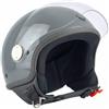 Max casco jet DJ06 LS 7.9 - Grigio finanza lucido / Nero