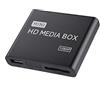 Dpofirs 1080P Full HD Mini Box Media Player, 100 Mbps Media Player Box, Supporto USB MMC RMVB MP3 Avi MKV, Modulo di Ricezione del Telecomando Super, Ampiamente Compatibile(Nero)