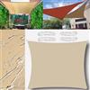 GLIN Tenda da Sole Tenda a Vela Impermeabile Rettangolo Quadrato Triangolare Tendalino 1.5x2.5m Tenda da Sole Telo Parasole Ombreggiante per Esterno Terrazzo Balcone Giardino Beige