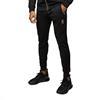 Gym King Mens Sport Pant Poly Jogger Slim Fit Cuffed Track Pant Nero/Oro A28O1 01 Nuovo, Nero , L sottile