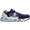 Premiata scarpe sneaker uomo tessuto e camoscio rete vintage MASE_5684 blu