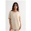 Intimissimi Maglia Manica Corta In Lino The Pure Linen Naturale