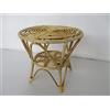 fantasie d oriente TAVOLO TAVOLINO IN VIMINI RATTAN MIDOLLINO NATURALE DIAM.CM.60X60 H