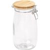 Tala Coperchio in bambù da 1200 ml, coperchio in bambù sostenibile con guarnizione ermetica in silicone, clip resistente e durevole, perfetta soluzione per riporre la casa