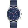 Lacoste Orologio analogico multifunzione al quarzo da uomo Collezione Replay con cinturino in acciaio inossidabile o in pelle, Blu (Navy Blue)