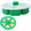 Sporgo Forma triangolare Onigiri 6 in 1 forma sushi grande capacità Onigiri Maker, stampo sushi Onigiri Bento Maker, set di stampi Onigiri per fiocchi di alghe, foglie di alghe, verdure fresche