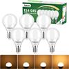 Tailcas Lampadine LED E14 Dimmerabile, 5W Luce Bianca Calda 3000K 450LM, Equivalenti a Alogene 40W, 6 pack