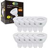 CLAR - GU5.3 LED 7W, Faretto LED 12V, Lampadine Faretto Attacco, LED MR16, Lampadina LED GU5.3, Lampada LED Dicroica, Luce Calda 3000ºK (Pack 10)