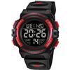 aswan watch Orologio Digitale Bambino con Sveglia, Cronometro, Data, Luce LED-Orologio da polso Ragazzo con Cinturino in Silicone-Blu