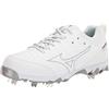 Mizuno 320638.0000.04.0550, 9 Picchi Swift 7 Low-Tacchetti Softball da Donna in Metallo, Bianco, 36 EU