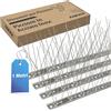 AOKKR Dissuasori per Piccioni, 1 Metri Scaccia Piccioni in Acciaio Inox 304, Spuntoni Anti Uccelli 4 Pezzi 25cm con Viti e Fascette, Dissuasore Ad Aghi per Tetto Recinzione Balcone Grondaie