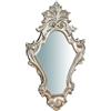 Biscottini Specchiera da Parete in Legno 41x3x25 cm - Made in Italy - Finitura Foglia Argento Anticato