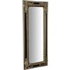 Biscottini Specchio Specchiera Impero da Parete - Specchio da Appendere Verticale/Orizzontale L35xPR4xH82 cm - Made in Italy - Finitura Argento e Nero Anticato