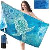 joyoldelf Telo Mare Microfibra Grande - 180x90 cm Telo Mare, XXL Asciugamano Mare Antisabbia, Teil Mare Grande Asciugatura Rapida, Stuoia Spiaggia Microfibra Leggero E Portatile（Tartarughe）