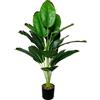 AIVORIUY Pianta Finte Interno Alberi Artificiali in Vaso Palma Piante Artificiali da Esterno Palme Soggiorno Decorazioni Camera da Letto Balcone Casa Ufficio Giardino (80cm Rossa Banana)
