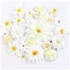 LARDUX 24 pezzi di fiori artificiali per fai da te, piccoli fiori artificiali, teste di fiori artificiali di seta, grandi teste di seta, mix per fai da te, matrimoni, feste, casa, artigianato