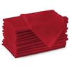 Encasa XO Tovaglioli di Stoffa in Puro Cotone 17x17 Profondo rosso