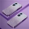 PAIX Custodia Telefono Trasparente Compatibile con Honor 50/Huawei Nova 9 Cover Cornice Elettroplaccata Gradiente Glitter Protettiva Sottile TPU