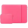 RAINYEAR make life easier RAINYEAR Custodia per laptop da 15 pollici con tasca e sacchetto porta accessori, compatibile con MacBook Pro da 15,4 pollici (modelli A1938, A1707, A1990) e Chromebook da 15 pollici, Rosa Brillante