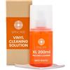 SPINCARE 200ml Kit Pulizia Vinile INC Pulizia Dischi in Vinile Soluzione & Panno Antistatico per Vinili | Pulisci Sporcizia, Polvere e Impronte da LPs