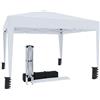 Arreditaly Gazebo Pieghevole 3x3m Idrorepellente con 4 Sacche per Pesi e Borsa Trasporto - Chiusura a Fisarmonica per Fiere, Campeggio, Esterno, Piscina - Struttura in Acciaio - Copertura 160g/m² (Bianco)