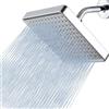 Voolan Soffione Per Doccia, Voolan Addensato ad Alto Flusso 15cm Doccia a Cascata per la Pressione Dell'acqua, Esperienza Rilassante Doccia Anche a Bassa Pressione del Flusso D'acqua, Quadrato