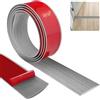 Bocguy Striscia di Autoadesivo Soglia, Strisce Profilo di Transizione Pavimento, Venatura legno grigia 4cm x 2m Strisce di Copertura per Pavimenti in PVC,Per Coprire Fughe Tra Pavimenti in Legno e Piastrelle