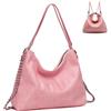 Pahajim Zaino Donna Elegante Borsa Zainetto in PU Pelle Impermeabile Antifurto Casual Borse a Spalla Hobo Zaino 2 in 1 per Uscire Scuola Viaggi e Ufficio (Nero)