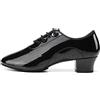 HIPPOSEUS Ragazzi Scarpe da Ballo Latino Americano Nere con Suola Spaccata Scarpe da Ballo Salsa Tango per Uomo Tacco Basso 3cm,42 EU