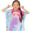 Zinsale Cartone bambini Telo da bagno con cappuccio Telo mare Poncho in morbido cotone Bambini Accappatoio Coperta (Sirena, Lunghezza: 60cm)