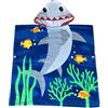 Zinsale Cartone bambini Telo da bagno con cappuccio Telo mare Poncho in morbido cotone Bambini Accappatoio Coperta (Squalo, Lunghezza: 60cm)