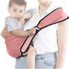 Generico Borsa a tracolla per bambino,Sling per bambino - Fascia da indossare per bambini,Imbracatura ergonomica per bambini con cinghia regolabile, morbido sedile imbottito, perfetta per le